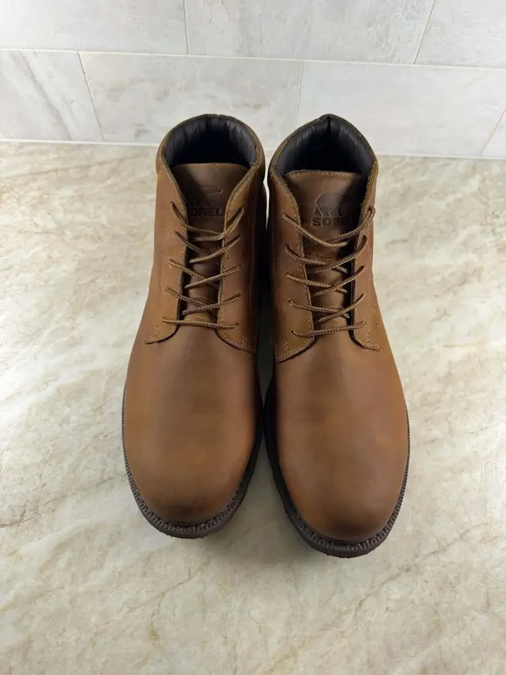 Sorel Madson II Chukka Waterproof Boots Men’s 9.5 Cashew Tobacco Leather